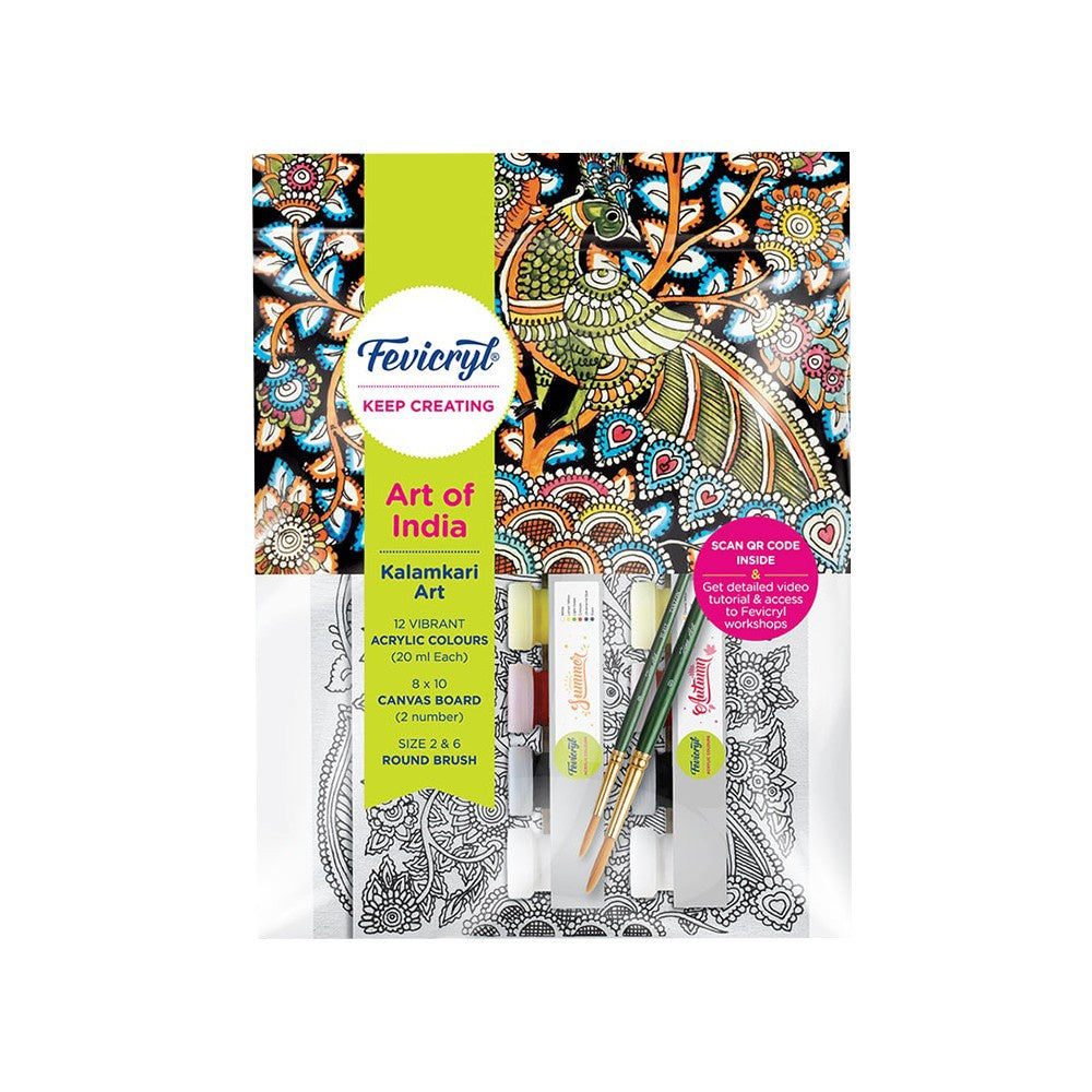 Pidilite Fevicryl DIY Self Painting Art of India - Kalamkari Art Kit : 1 kit