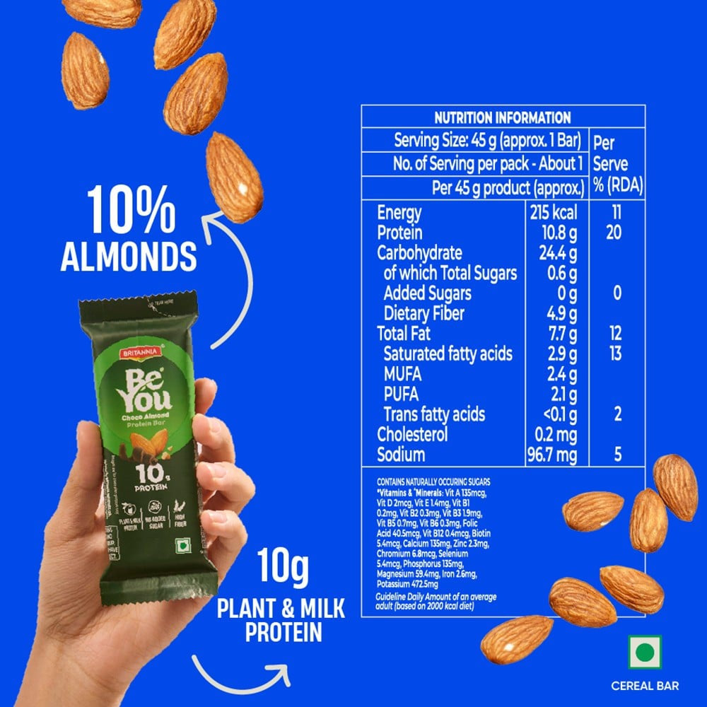 Britannia Be You Choco Almond Protein Bar : 45 g