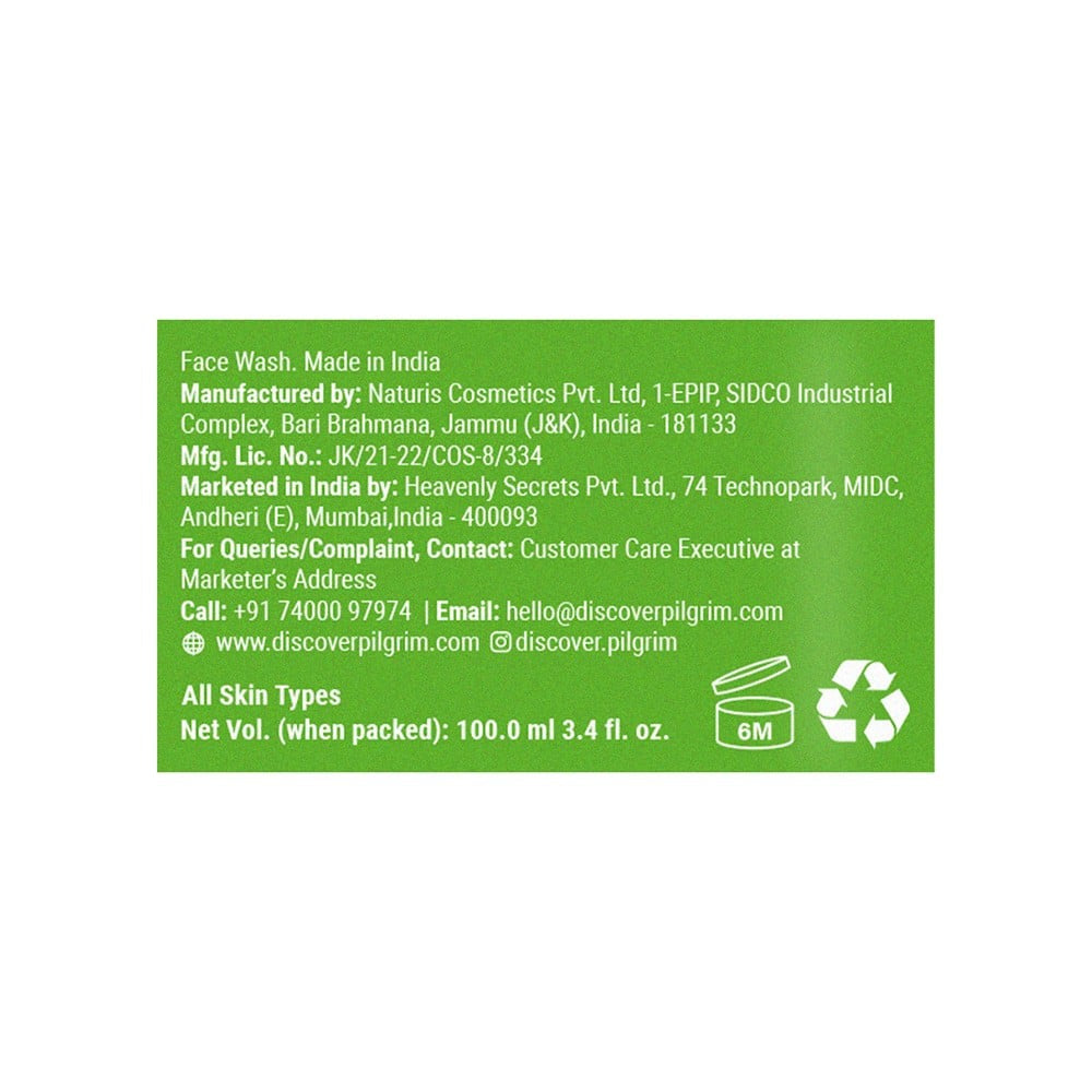 Pilgrim Tea Tree Purifying Gel Face Wash : 100 ml