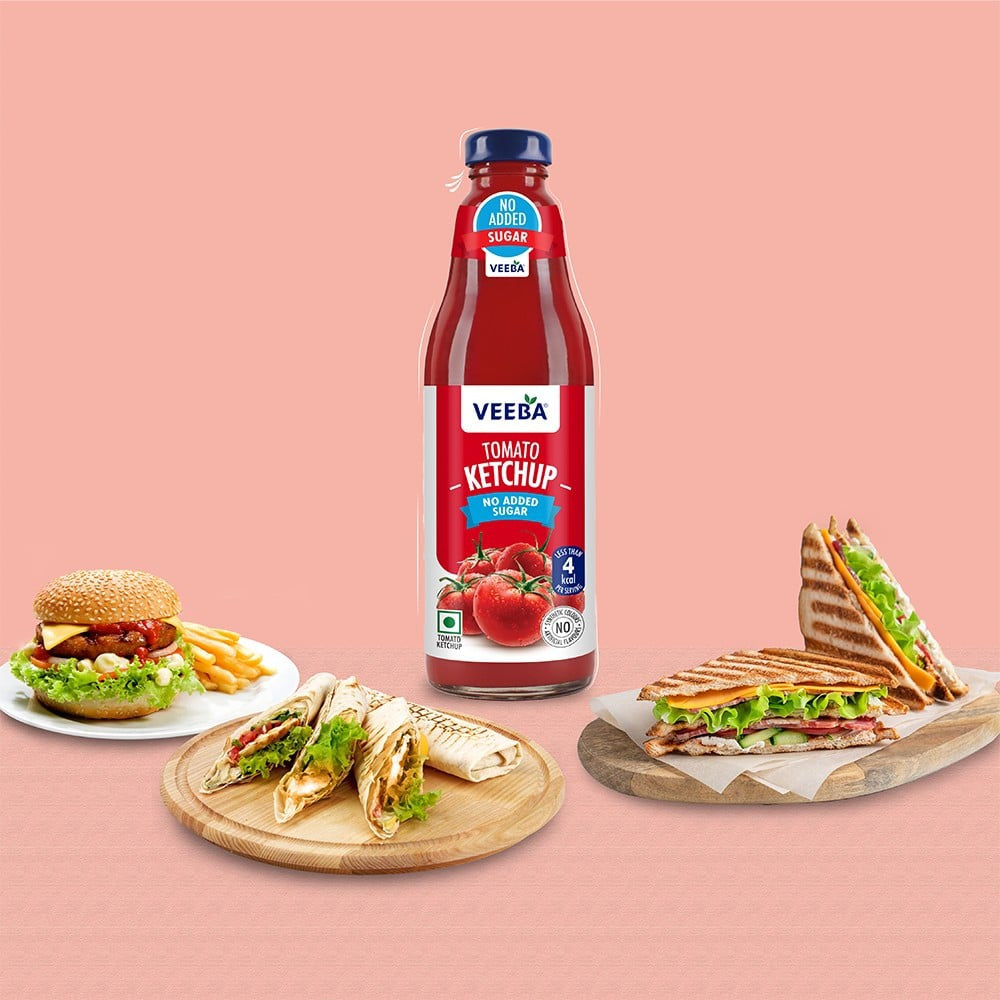 Veeba Tomato Ketchup (No Added Sugar) : 460 g