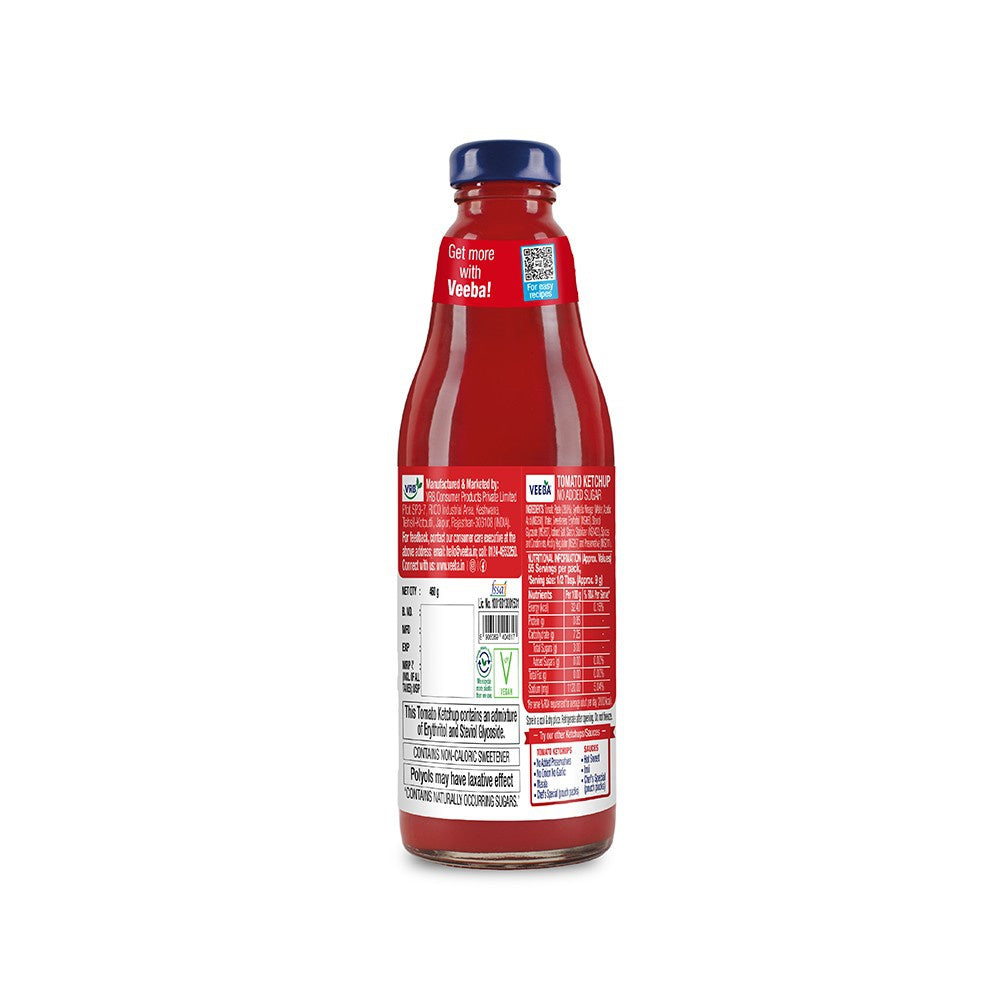 Veeba Tomato Ketchup (No Added Sugar) : 460 g