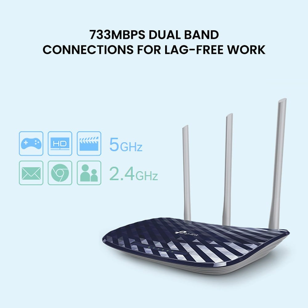 TP-LINK Archer C20 AC750 Wi-Fi Router (Blue) : 1 unit