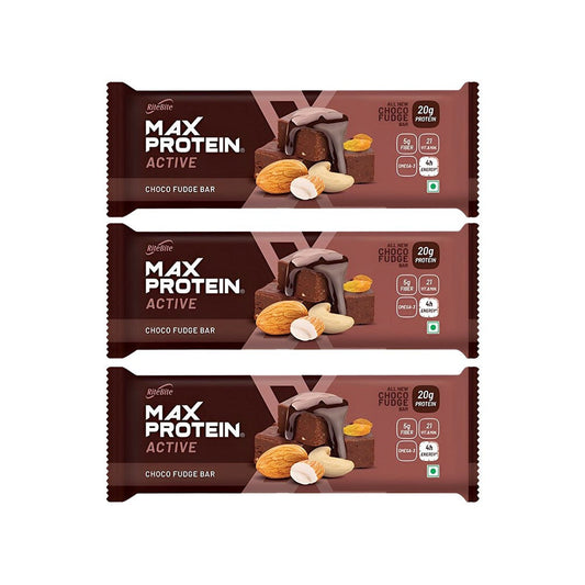 RiteBite Max Protein Active Choco Fudge Nutrition Bar - Pack of 3 : 3 x 75 g