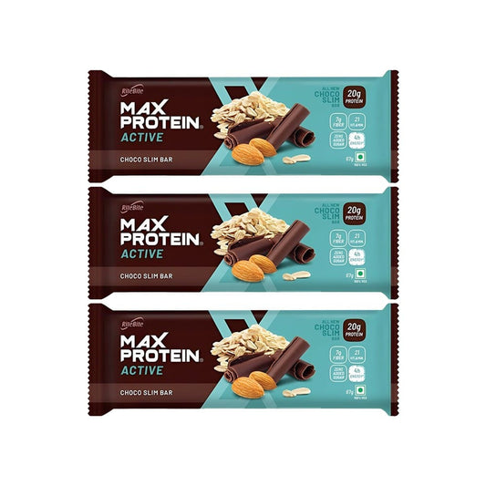 RiteBite Max Protein Active Choco Slim Nutrition Bar - Pack of 3 : 3 x 67 g