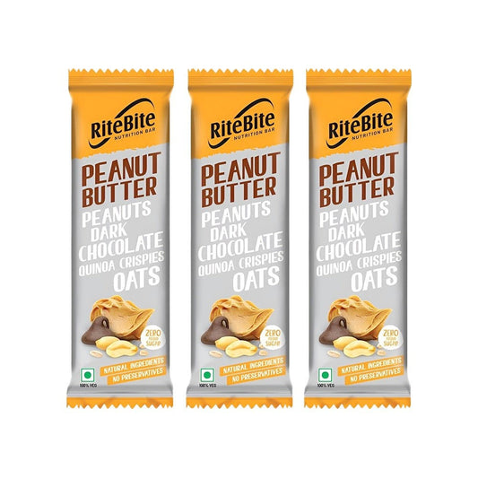 RiteBite Peanut Butter 4g Protein Bar - Pack of 3 : 3 x 40 g