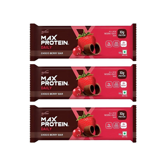RiteBite Max Protein Daily Choco Berry Protein Bar - Pack of 3 : 3 x 50 g