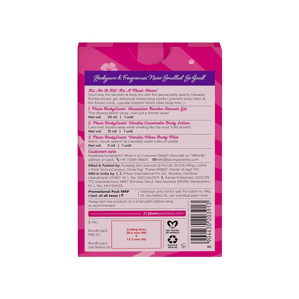 Plum BodyLovin' The Bath & Body It Travel Kit : 3 pcs