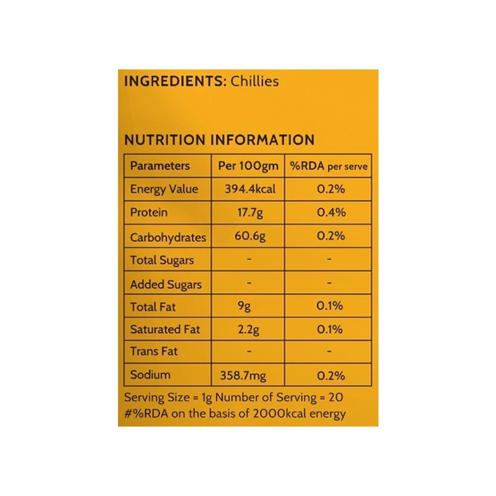 Snapin Chilli Flakes : 20 g (10 x 2 g)