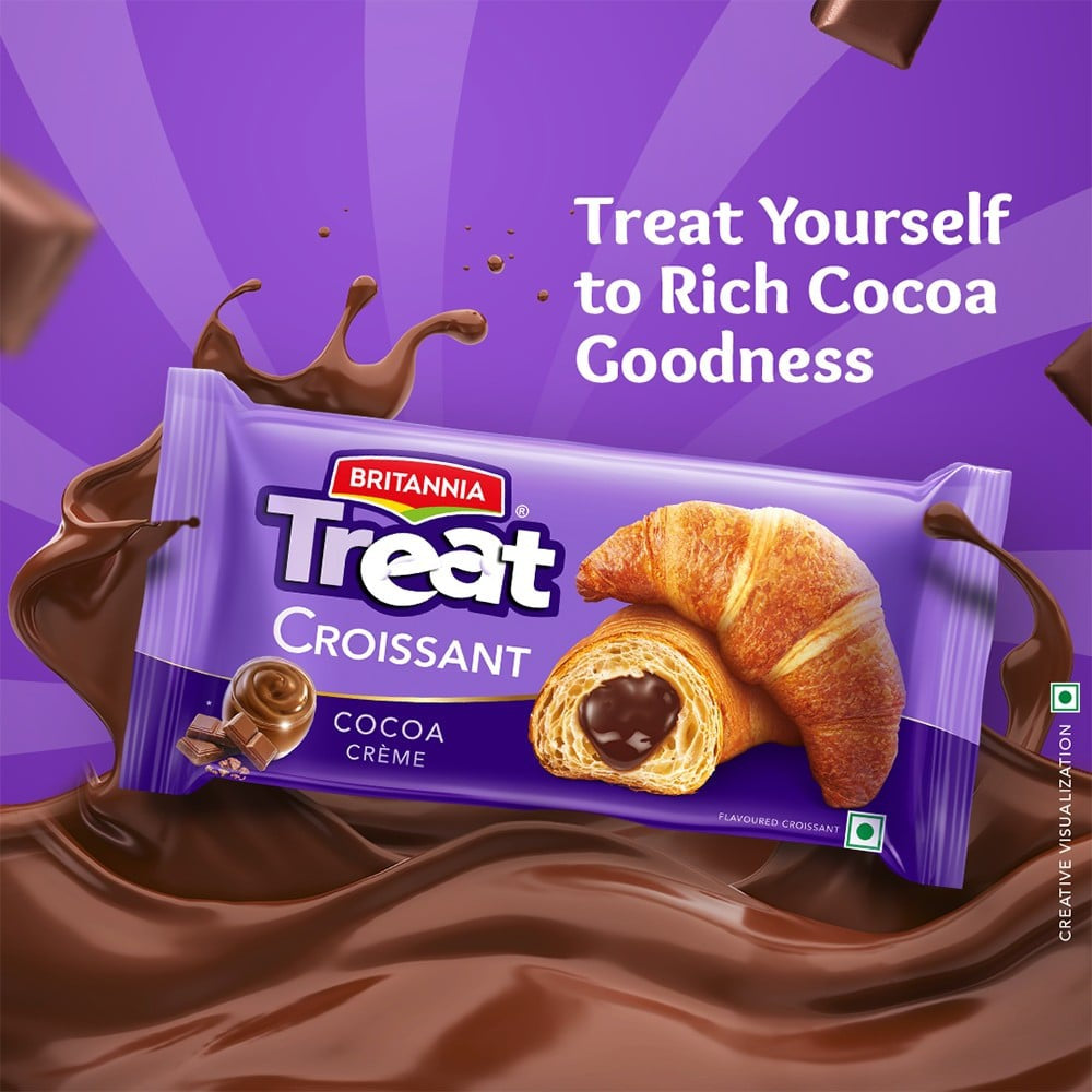 Britannia Treat Cocoa Creme Croissant : 225 g (5 x 45 g)