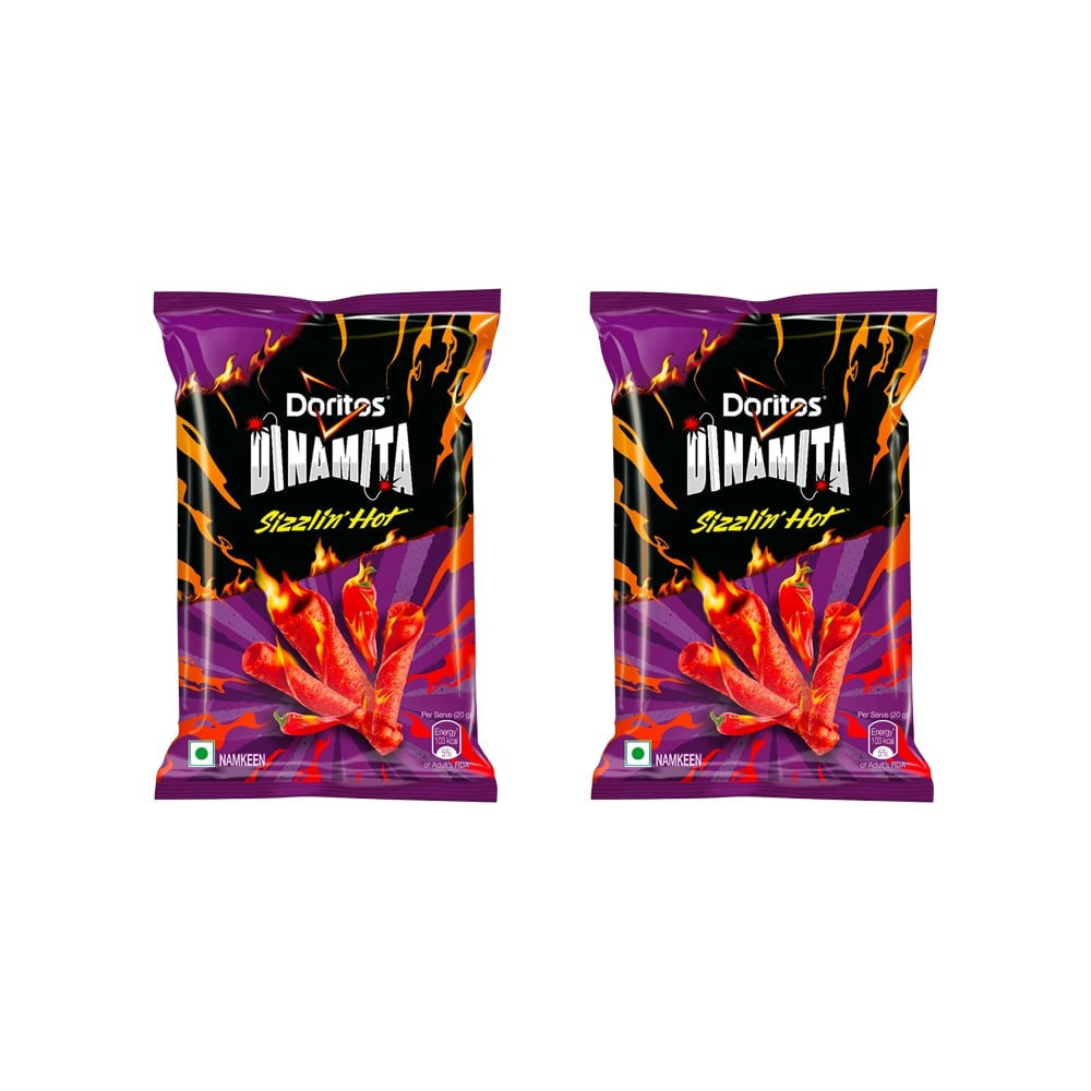 Doritos Dinamita Sizzling Hot Nachos Crips - Pack of 2 : 2 x 56 g