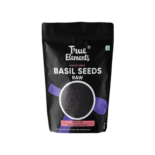 True Elements Basil Seeds / Sabja Seeds (Raw) : 250 g