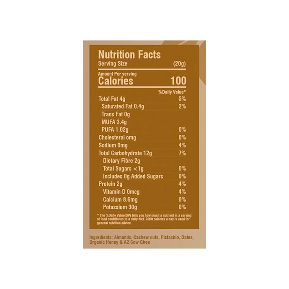 Wonderland Foods Dates and Dry Fruits Delight Bites : 200 g