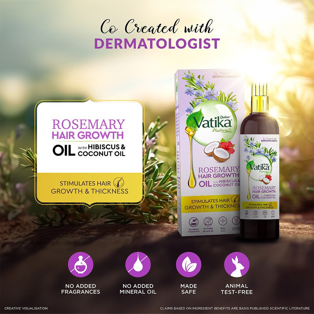 Dabur Vatika Rosemary Hair Growth Hair Oil : 200 ml
