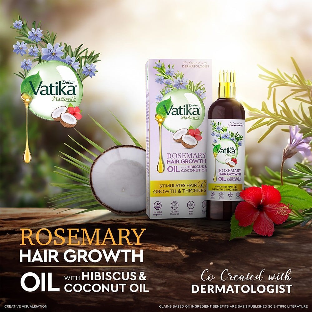 Dabur Vatika Rosemary Hair Growth Hair Oil : 200 ml