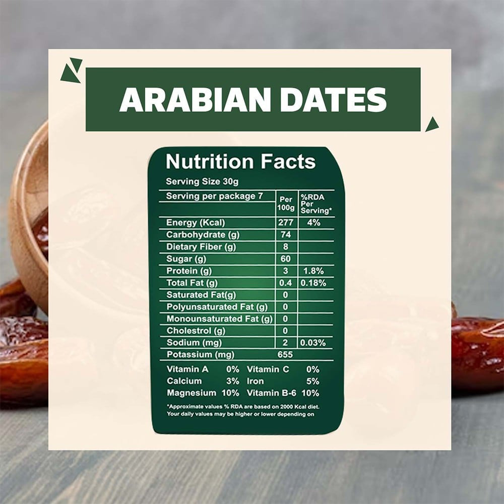 Wonderland Foods Arabian Dates (Khajur) : 250 g
