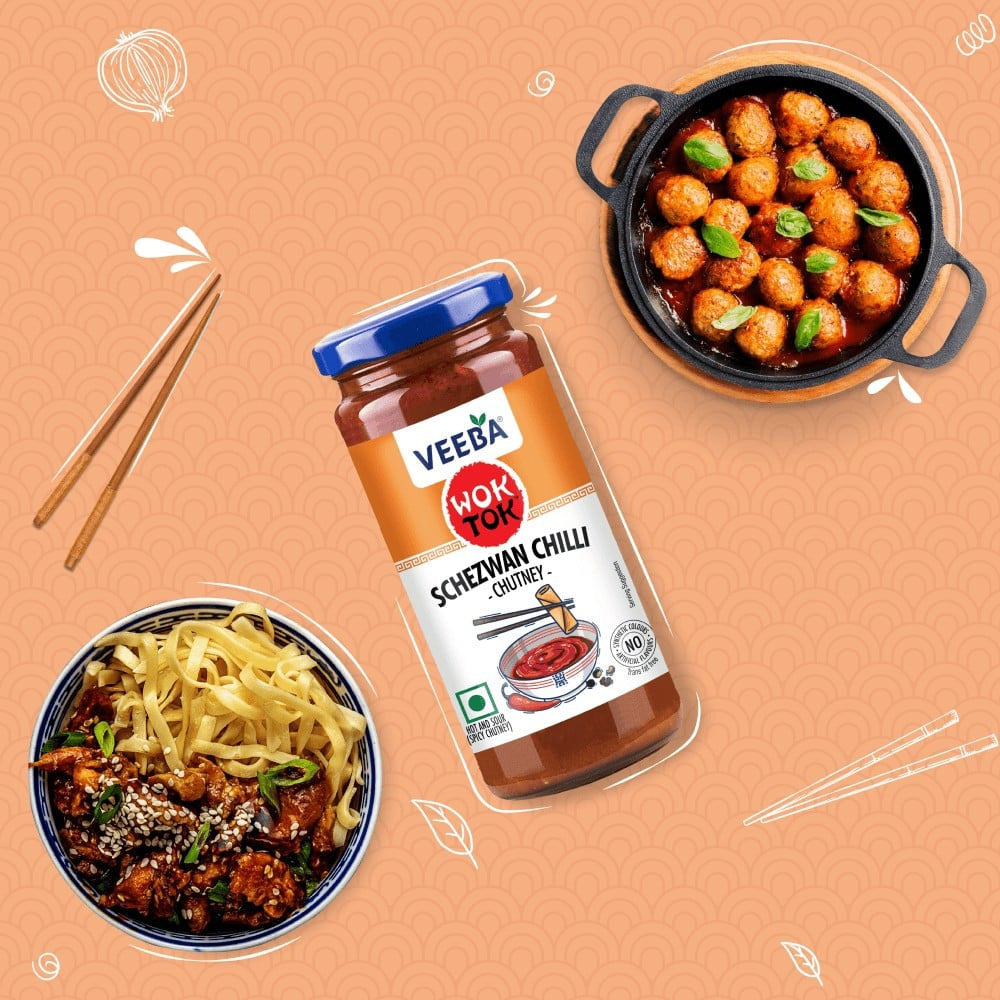 Veeba Wok Tok Chilli Schezwan Chutney : 250 g