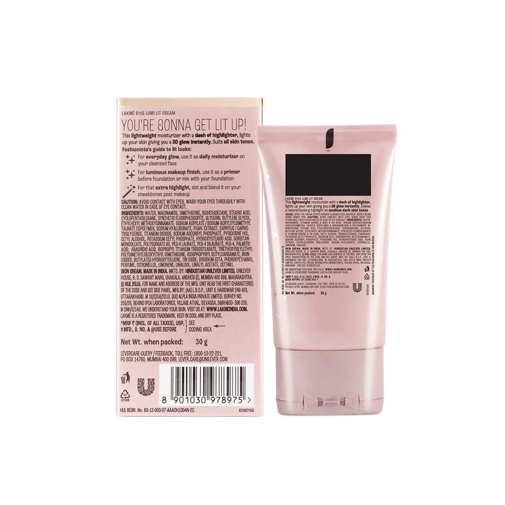 Lakme 9To5 Lumi Lit Strobe Cream (Dewy Rose) : 30 g