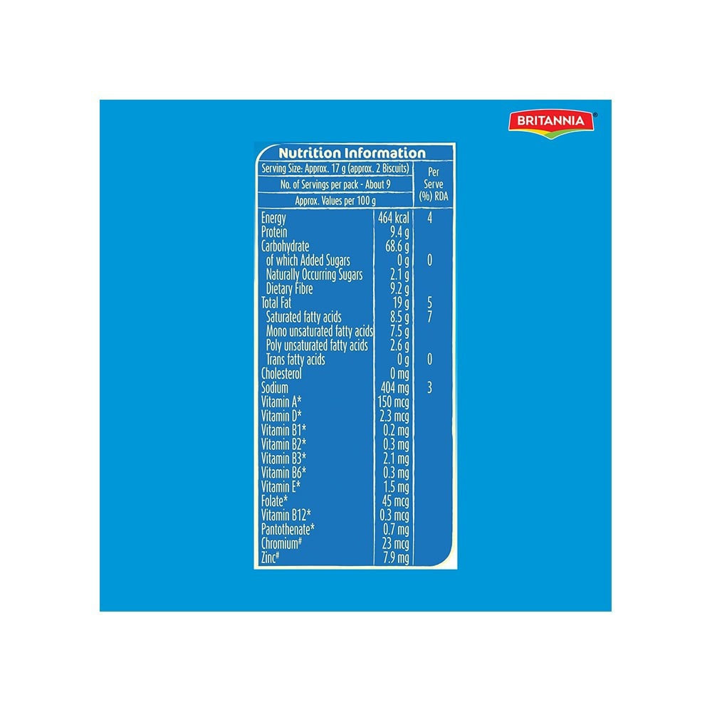 Britannia NutriChoice Oats Cookies with Zero Added Sugar (Diabetic Friendly) : 150 g