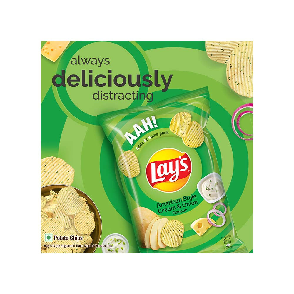 Lay's American Style Cream & Onion Potato Chips : 48 g