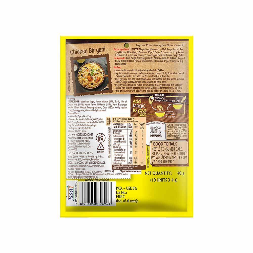 Maggi Magic Cubes Chicken Masala (10 Cubes) : 40 g