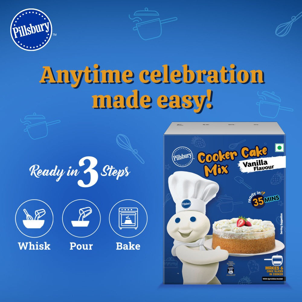 Pillsbury Vanilla Cooker Cake Mix : 159 g