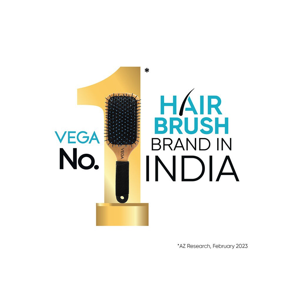 Vega Round Hair Brush (Black) : 1 unit