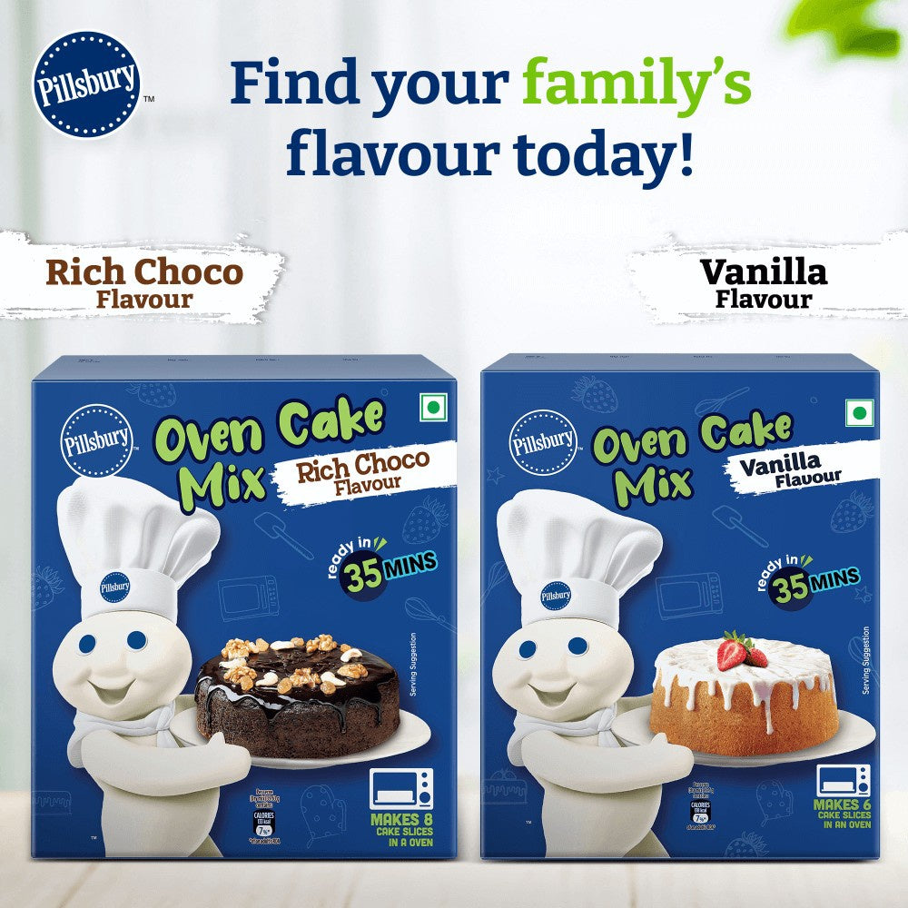 Pillsbury Rich Choco Oven Cake Mix (Egg less) : 270g