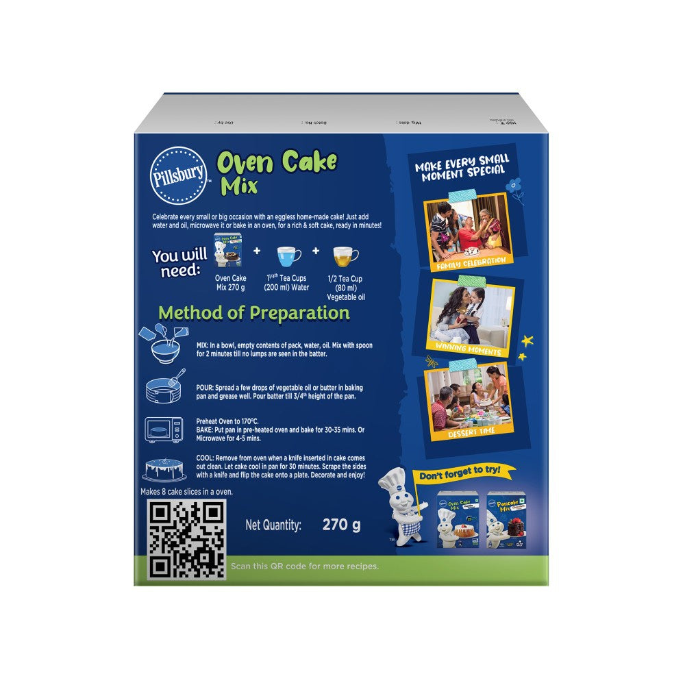 Pillsbury Rich Choco Oven Cake Mix (Egg less) : 270g