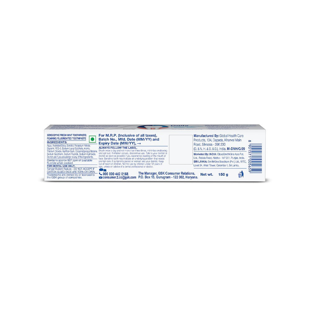 Sensodyne Fresh Mint Sensitive Toothpaste : 150 g
