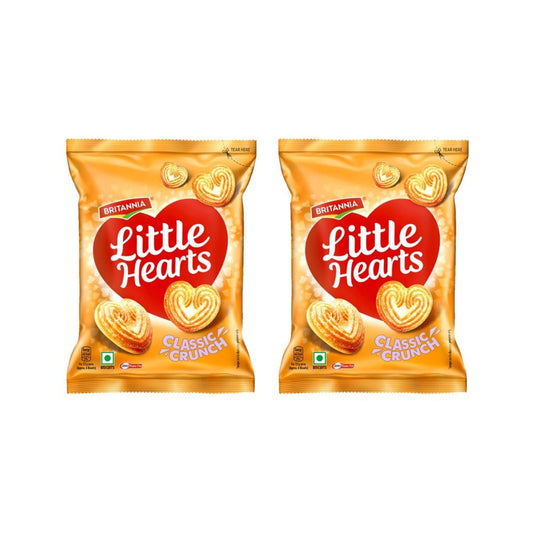 Britannia Little Hearts Classic Crunch Biscuit - Pack of 2 : 2 x 75 g