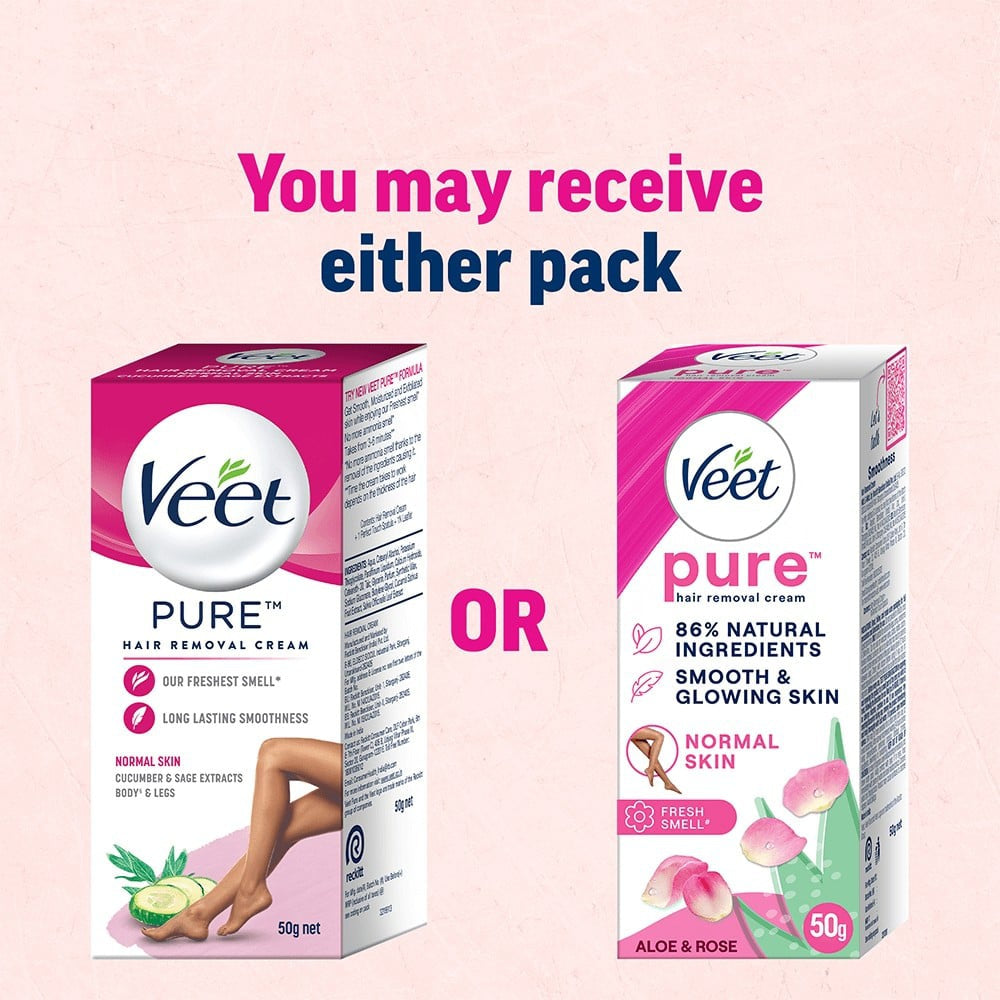Veet Pure Hair Removal Cream (For Normal Skin) : 50 g