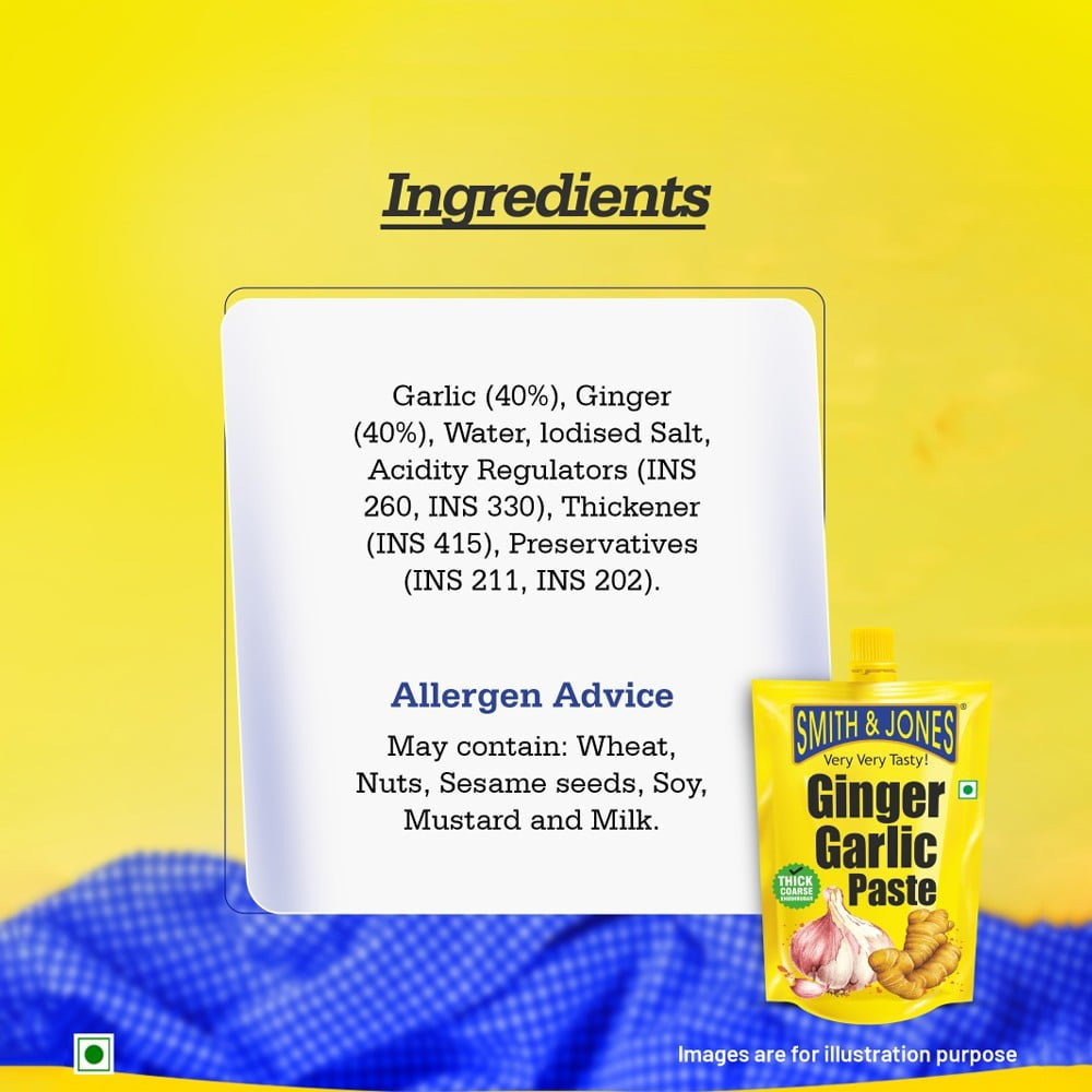 Smith & Jones Ginger Garlic Paste : 200 g