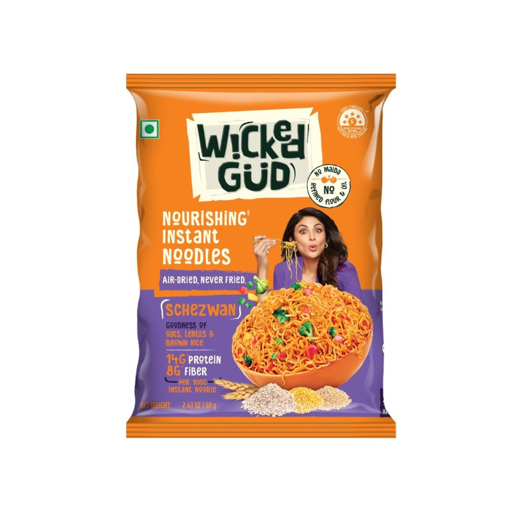 WickedGud Schezwan Nourishing No Maida & No Oil Instant Noodles : 69 g