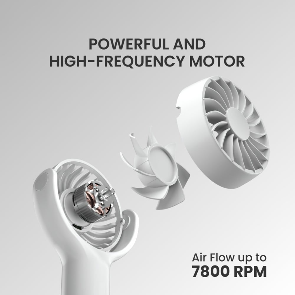 Portronics Toofan Mini Portable Fan (White, 5W) : 1 unit