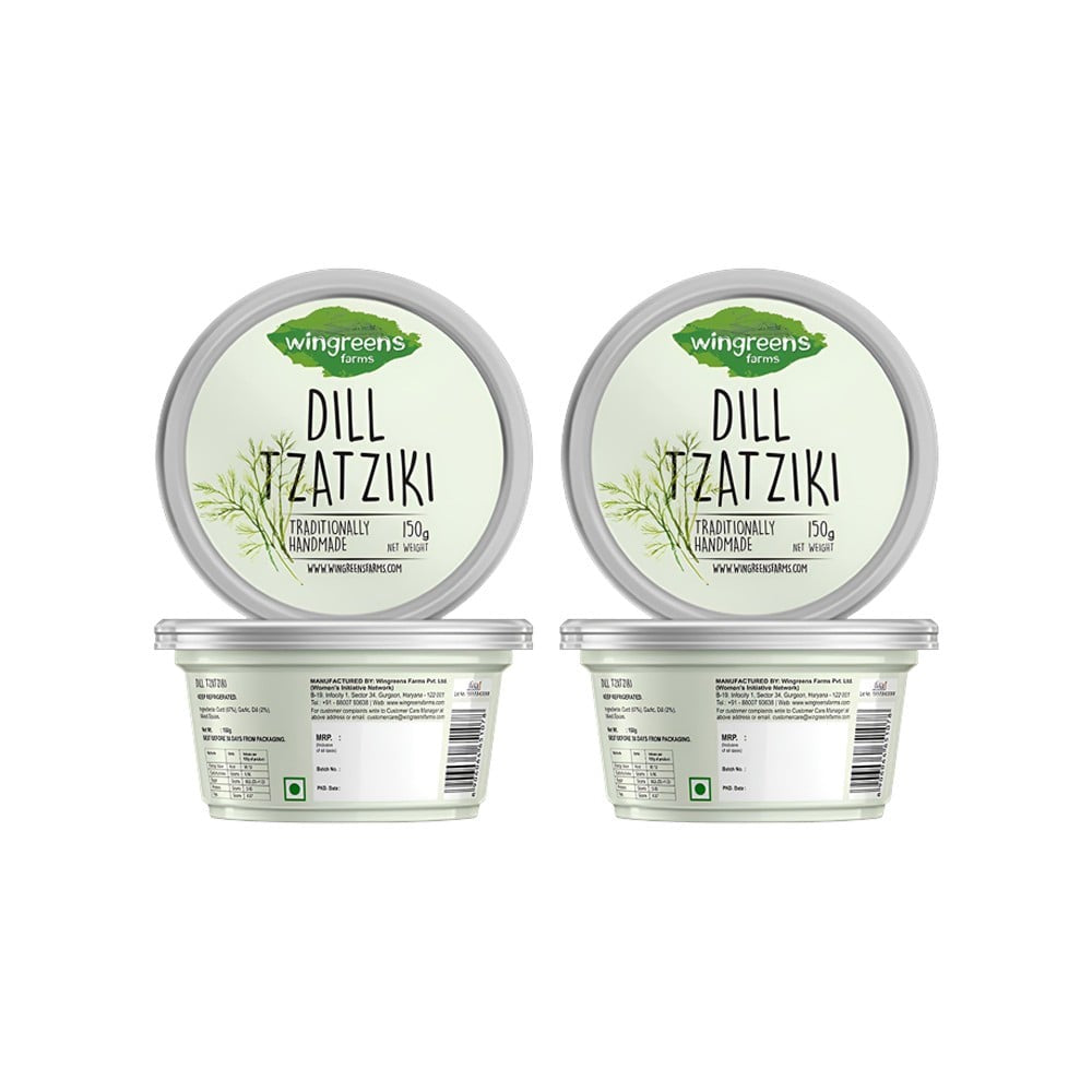 Wingreens Farms Dill Tzatziki Dip - Pack of 2 : 2 x 150 g