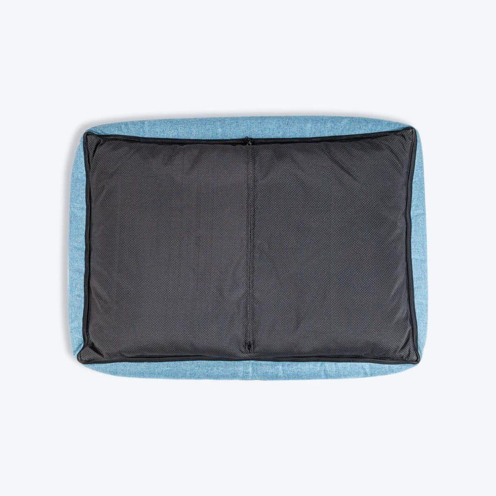 HUFT Cotton Twill Nesting Nook Dog Pet Mattress (Blue) : Large