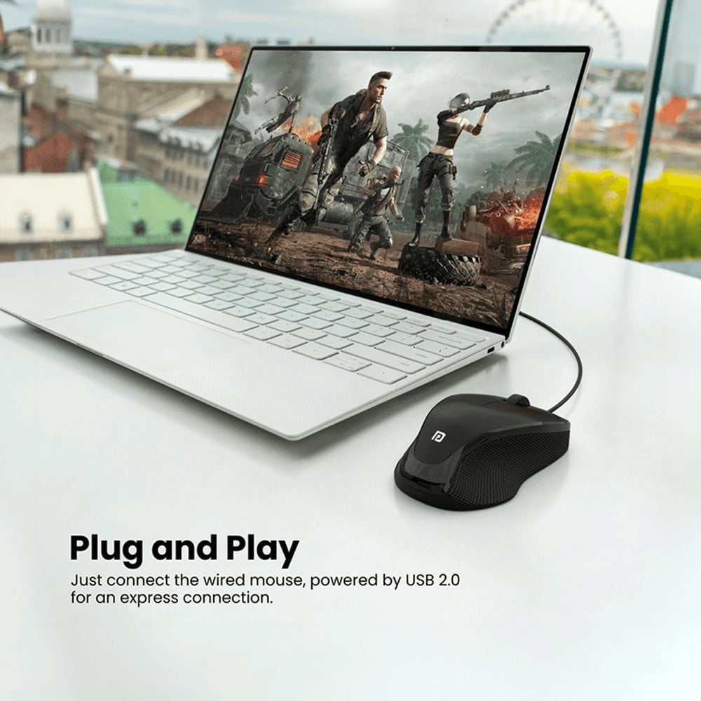 Portronics Toad 101 Optical Wired Mouse (Black) : 1 unit