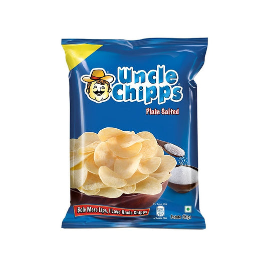 Uncle Chipps Plain Salted Potato Chips : 48 g