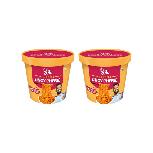 Yu Zingy Cheese Instant Cup Noodles - Pack of 2 : 2 x 80 g