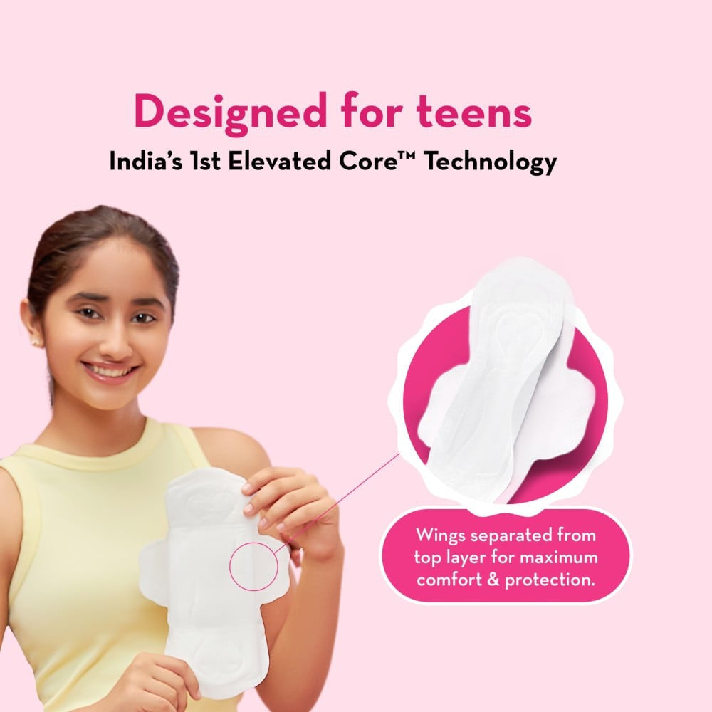 Plush Teen Sanitary Pads (with Elevated Core) : 12 pieces