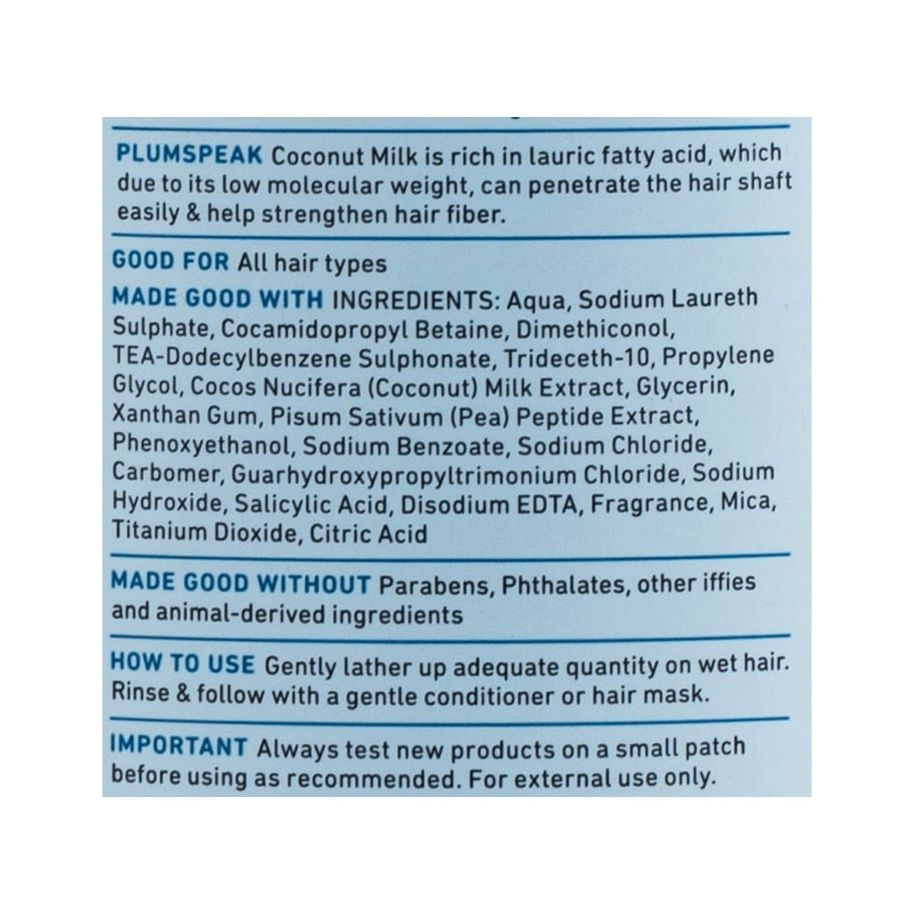 Plum Coconut Milk & Peptides Strength & Shine Shampoo : 500 ml