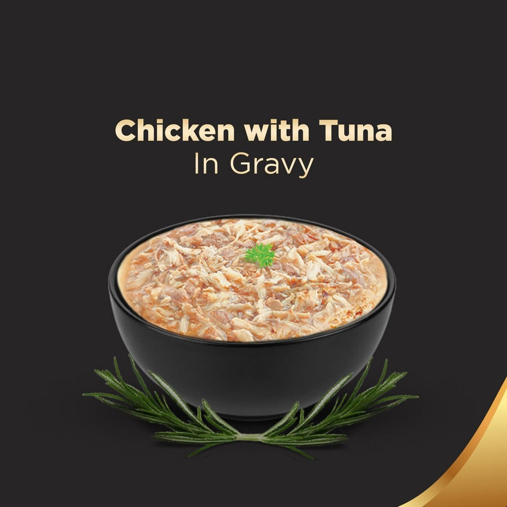 Sheba Adult Wet Cat Food, Chicken & Tuna In Gravy : 70 g