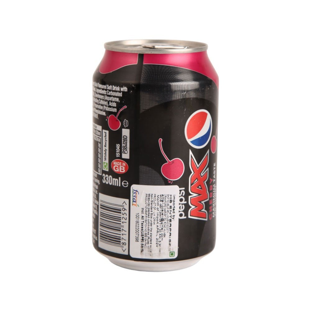 Pepsi Max Cherry No Sugar Soft Drink : 330 ml