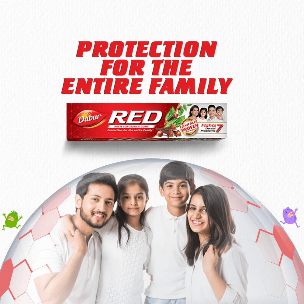 Dabur Red Herbal Toothpaste - Family Saver Pack : 500 g