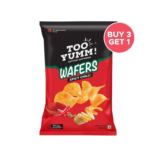 Too Yumm Spicy Chilli Wafers Potato Chips - Buy 3 Get 1 Free : 3 x 82 g + 1 x 82 g