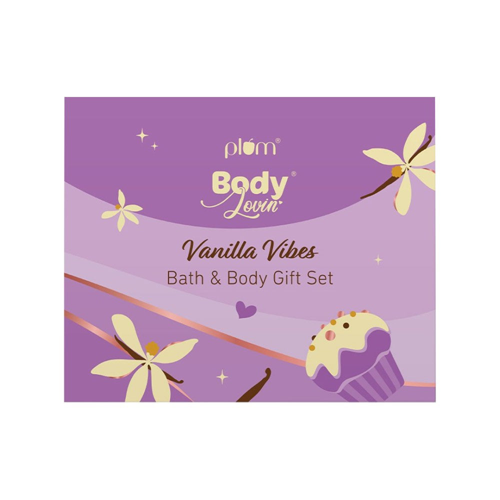 Plum BodyLovin' Vanilla Vibes Bath & Body Gift Set - Pack of 2 : 2 x 1 pack (3 pieces)