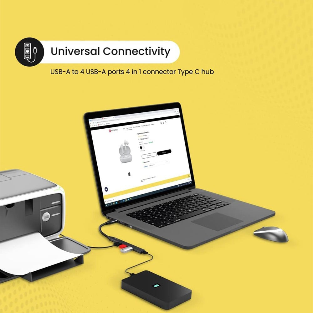 Portronics Mport 31C Multi Function USB Hub (Grey) : 1 unit