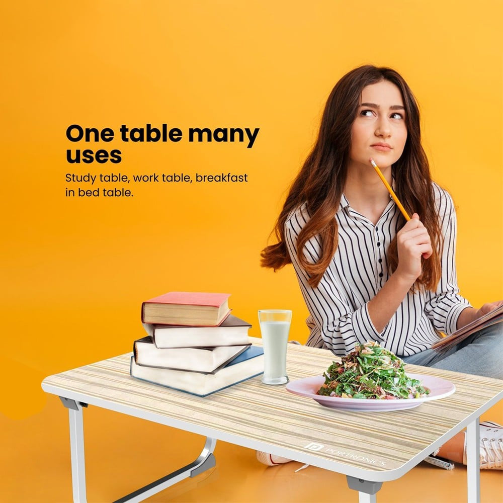 Portronics My Buddy J Laptop Table (Grey) : 1 unit