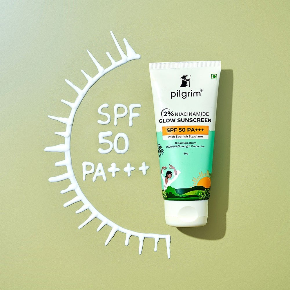 Pilgrim 2% Niacinamide Glow Sunscreen (with SPF 50 PA+++) : 50 g