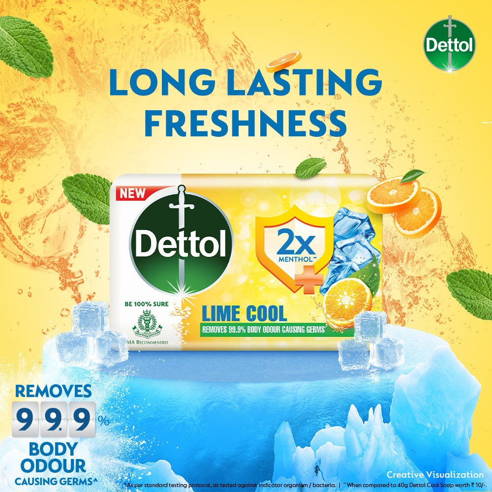 Dettol Lime Cool Soap : 4 x 150 g